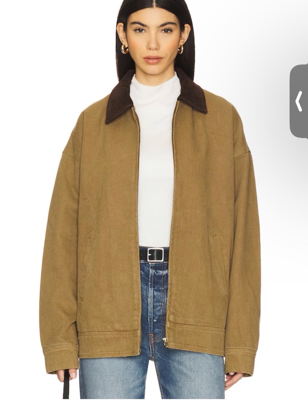 Princess Polly Tan Jacket with Dark Brown Collar